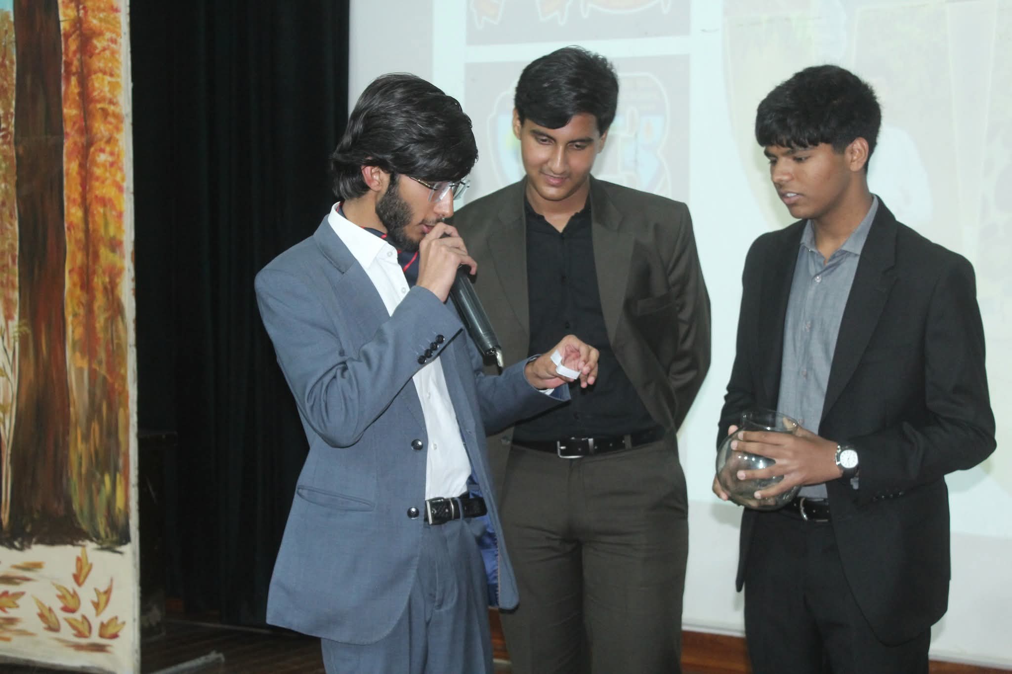 Muhammad Fasih Ur Rehman wearing the Deputy Head Boy sash